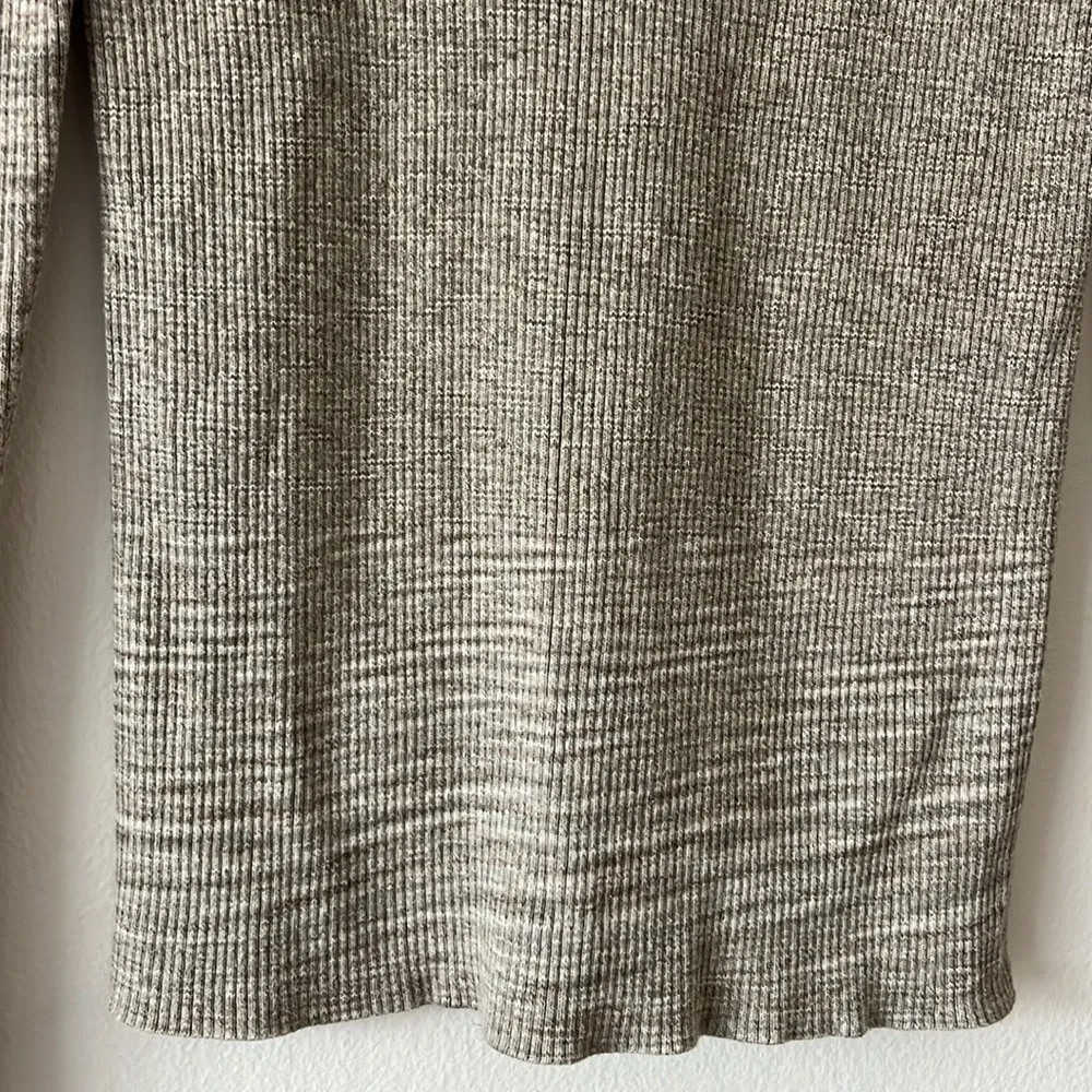 Tibi Printed Combed Cotton Sweater in Brown Crew Neck Fitted‎ Pullover size XXS